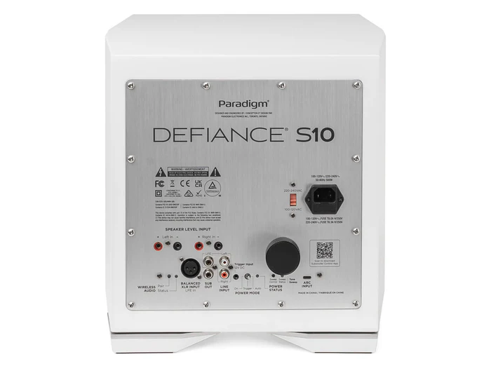 Paradigm Defiance S Series Subwoofer in Satin White - Defiance S10(W)