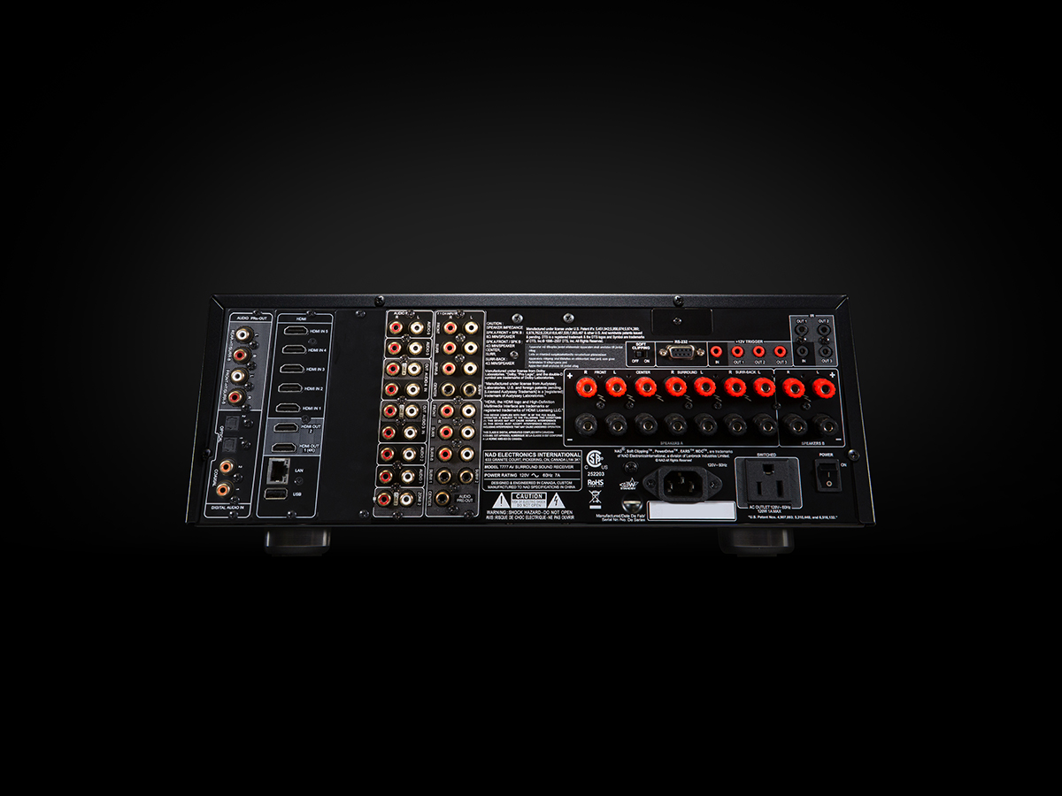 NAD AV Surround Sound Receiver With Dolby Atmos - T777V3