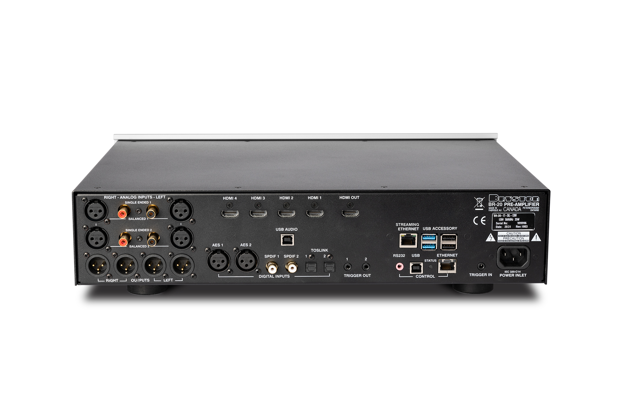 Bryston Preamplifier With Ultra-Pure Analog Inputs - BR-20