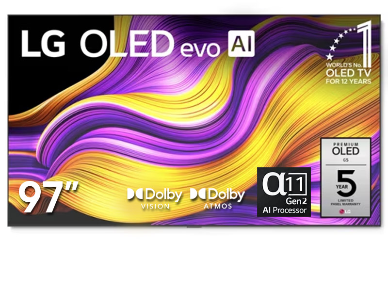 97" LG OLED97G5WUA OLED Evo AI G5 4K Smart TV 2025