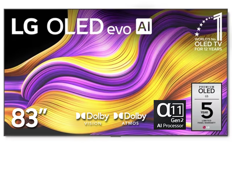 83" LG OLED83G5WUA OLED Evo AI G5 4K Smart TV 2025