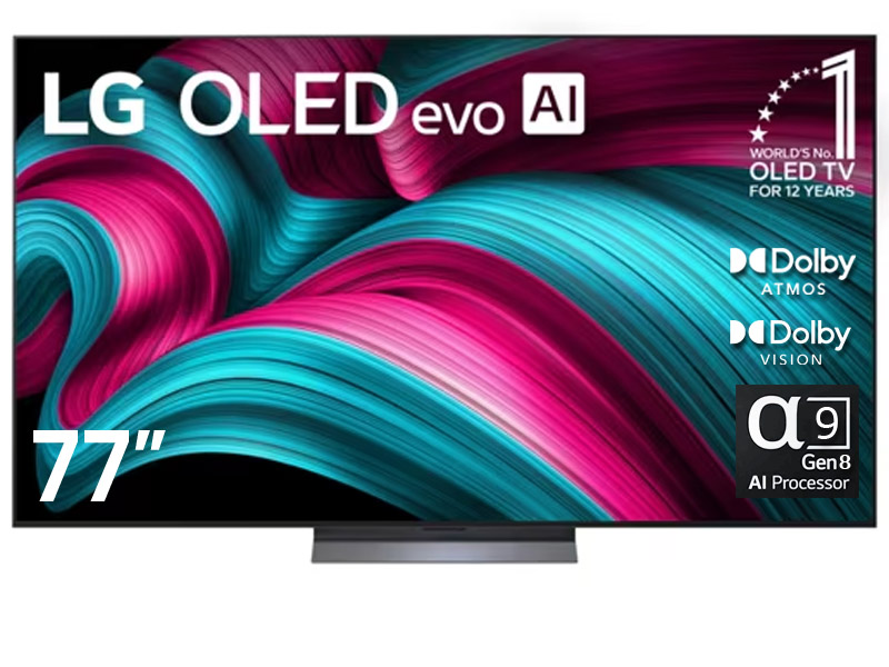 77" LG OLED77C5PUA 4K OLED Evo AI Smart TV 2025