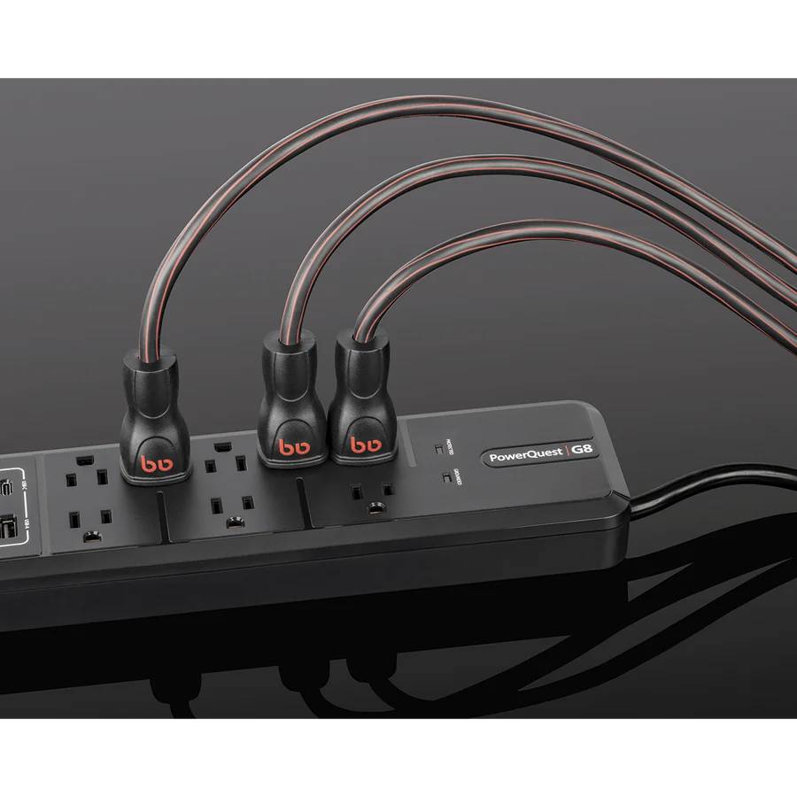 Audioquest 8-Outlet Surge Protector with USB-A & USB-C Charging Ports - PQG8R
