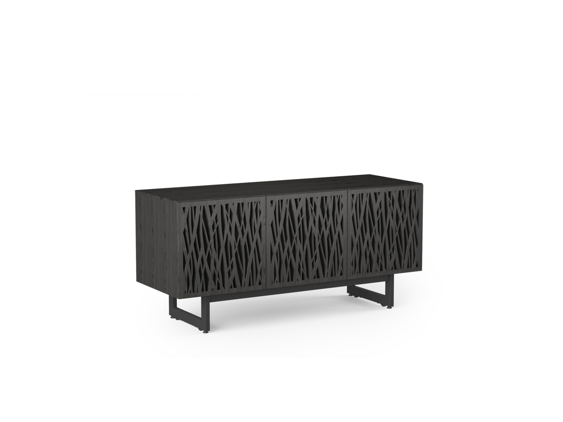 BDI Elements 8777 Media Three Component TV Stand With Rear Access Panels In Wheat / Charcoal - BDIELEM8777CRL-ME-WH