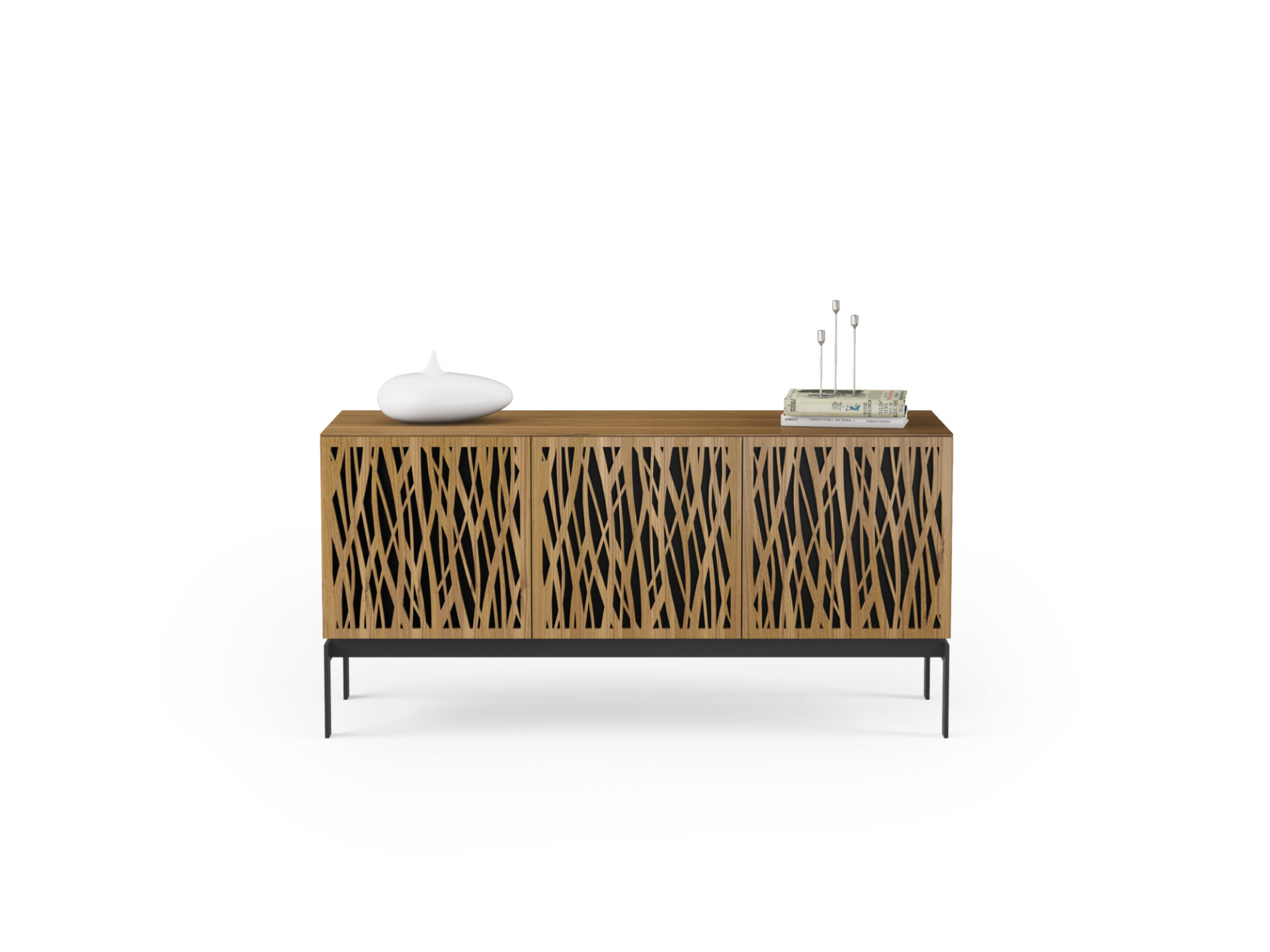 BDI Elements 8777 Console Three Component Storage Cabinet In Wheat / Walnut - BDIELEM8777NW-CO-WH