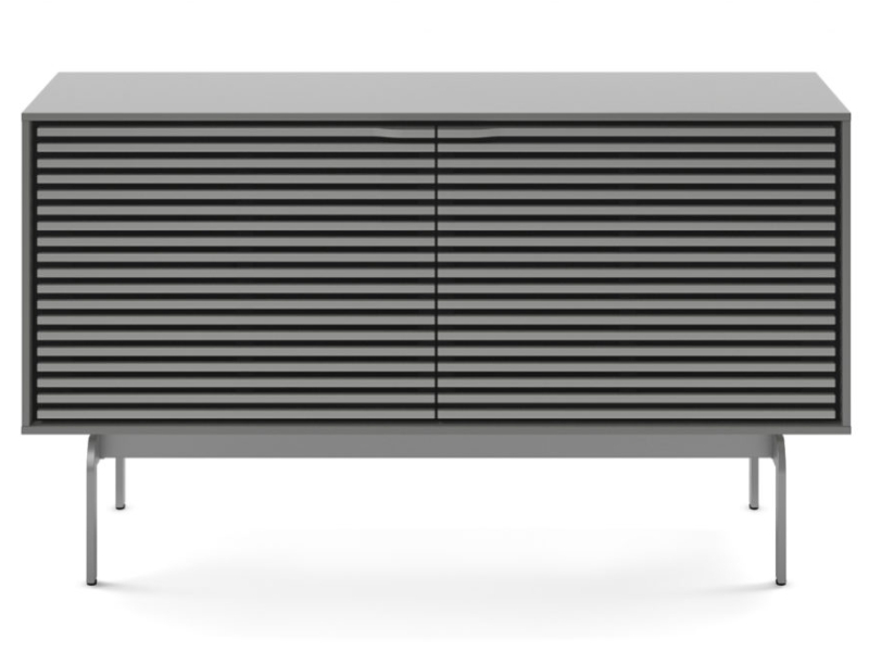 BDI Align 7478 Two Door Modern TV Stand With Console Base In Fog Grey - BDIAL7478COFOG