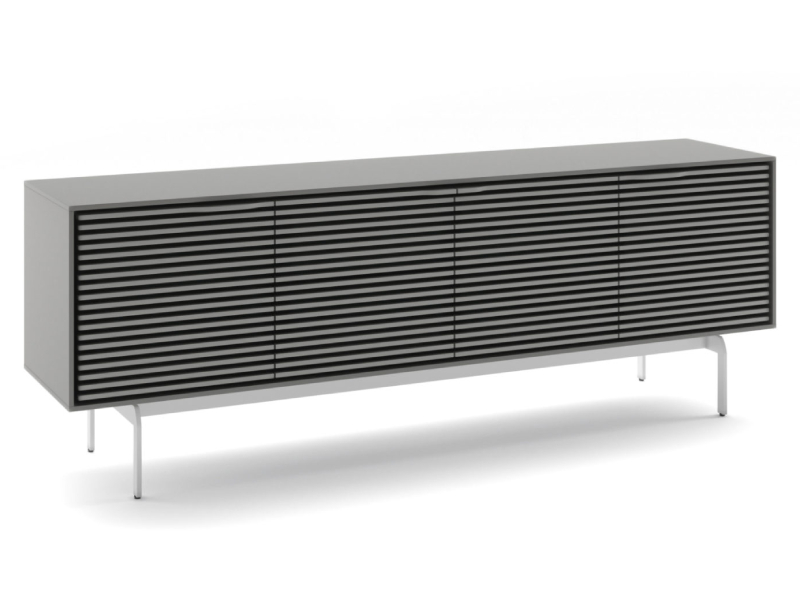 BDI Align 7479 Tall Modern TV Stand With Console Base In Fog Grey - BDIAL7479COFOG