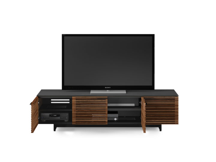 BDI Corridor 8173 Quad Wide TV Stand With Built-In Ventilation In Natural Walnut - BDICORR8173NW