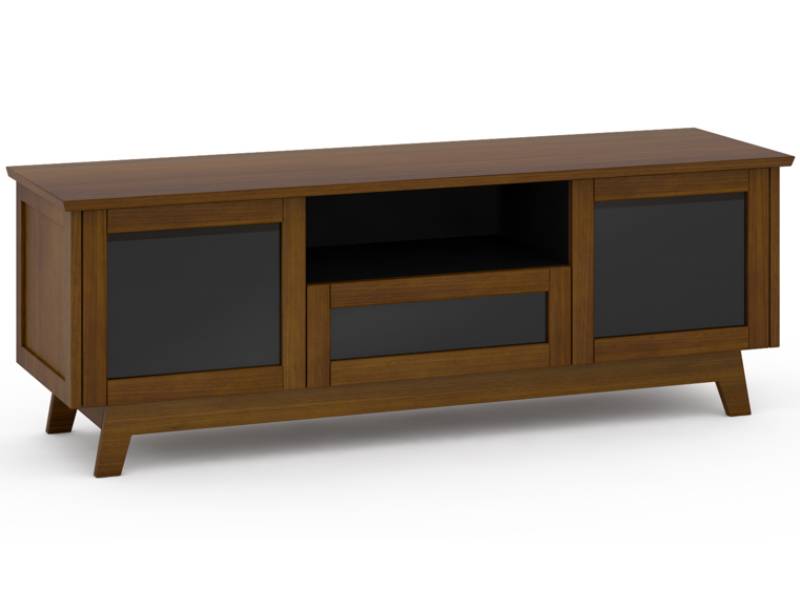 Salamander Designs Black Oak with Smoked Glass Doors TV Stand - SDAV5/7225/MW