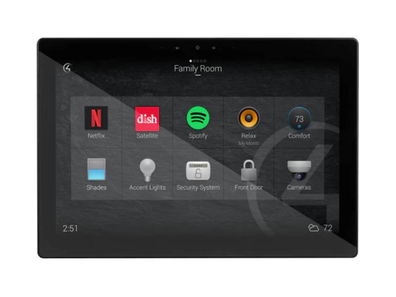 Control4 T4 Series In-Wall AC Touchscreen - C4T4IW10-AC-BL