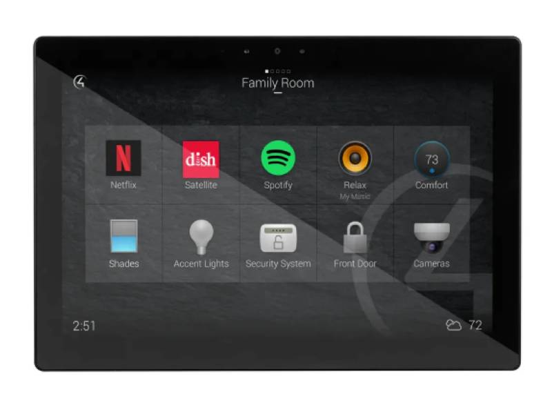 Control4 T4 Series In-Wall PoE Touchscreen - C4-T4IW10-BL