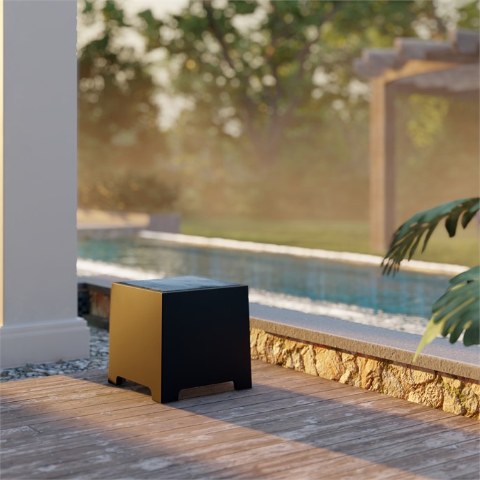 Coastal Source Cube Subwoofer in Brown - HS10SWBN