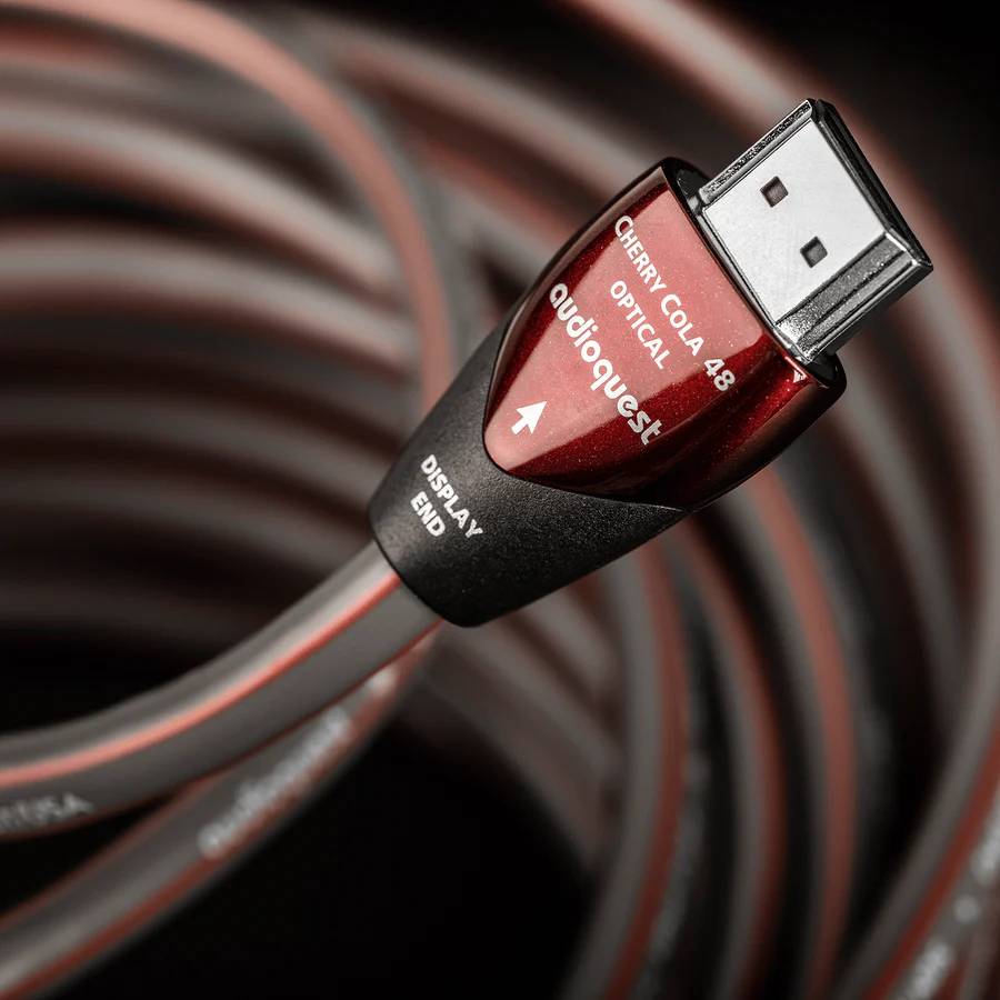 Audioquest 15 Meter Cherry Cola 48 Active Optical HDMI 2.1 Cable - HDM48CCOLA1500