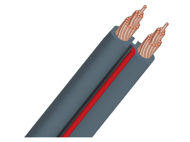 Audioquest 50 Ft Flat Series Speaker Cable In Grey - X-2G/50FT