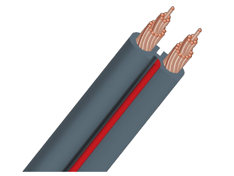 Audioquest 100 Ft. Flat Series Speaker Cable In Grey - X-2G/100FT
