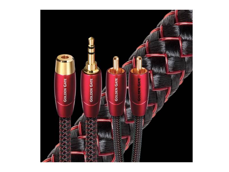 Audioquest 1 Meter Golden Gate 3.5MM to RCA Cable - GOLDG01MR
